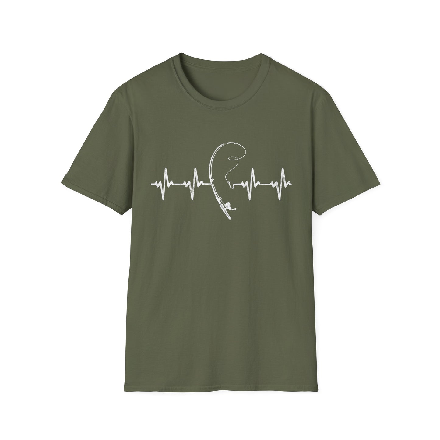 Unisex Fishing Rod Heartbeat Tee