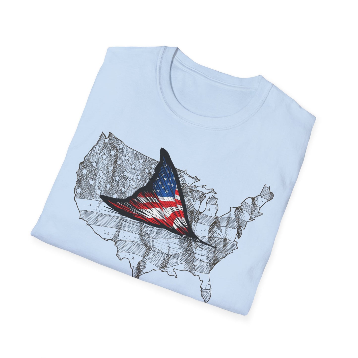 Unisex USA Fish Tail Tee
