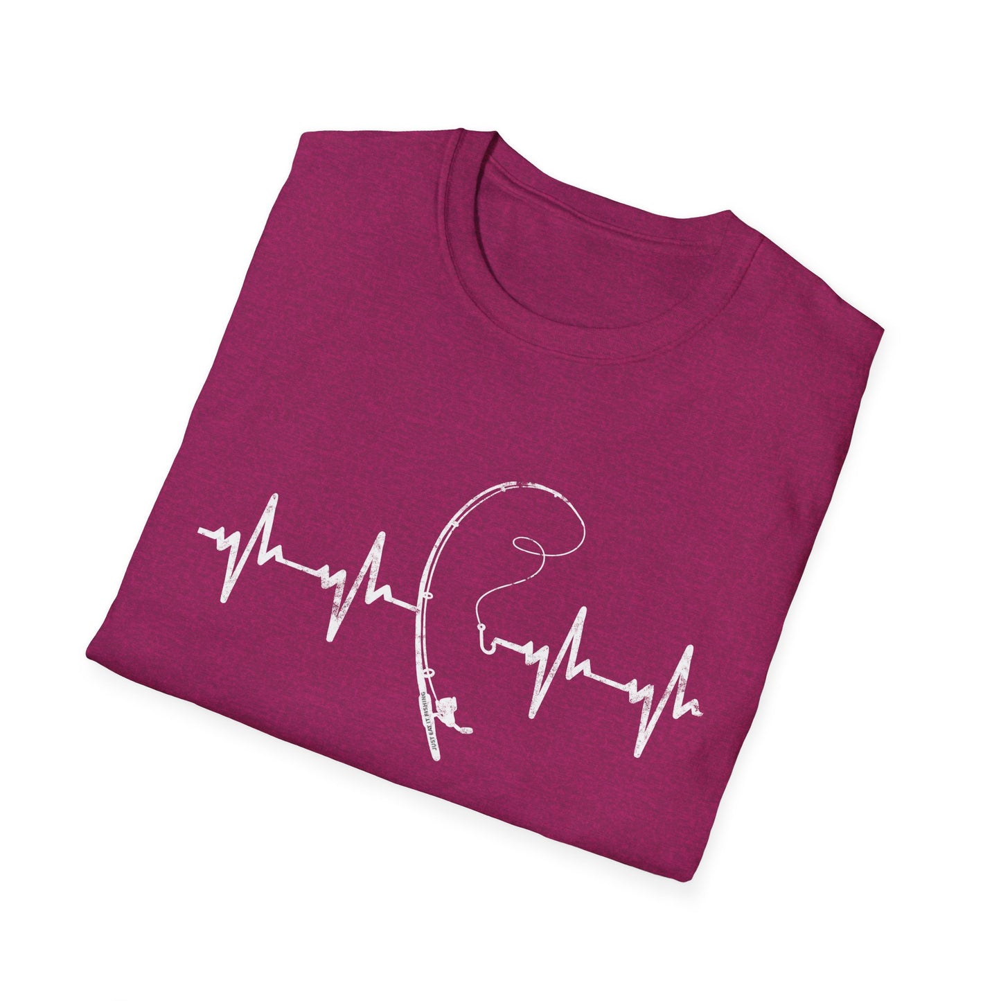 Unisex Fishing Rod Heartbeat Tee
