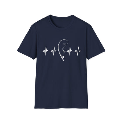 Unisex Fishing Rod Heartbeat Tee