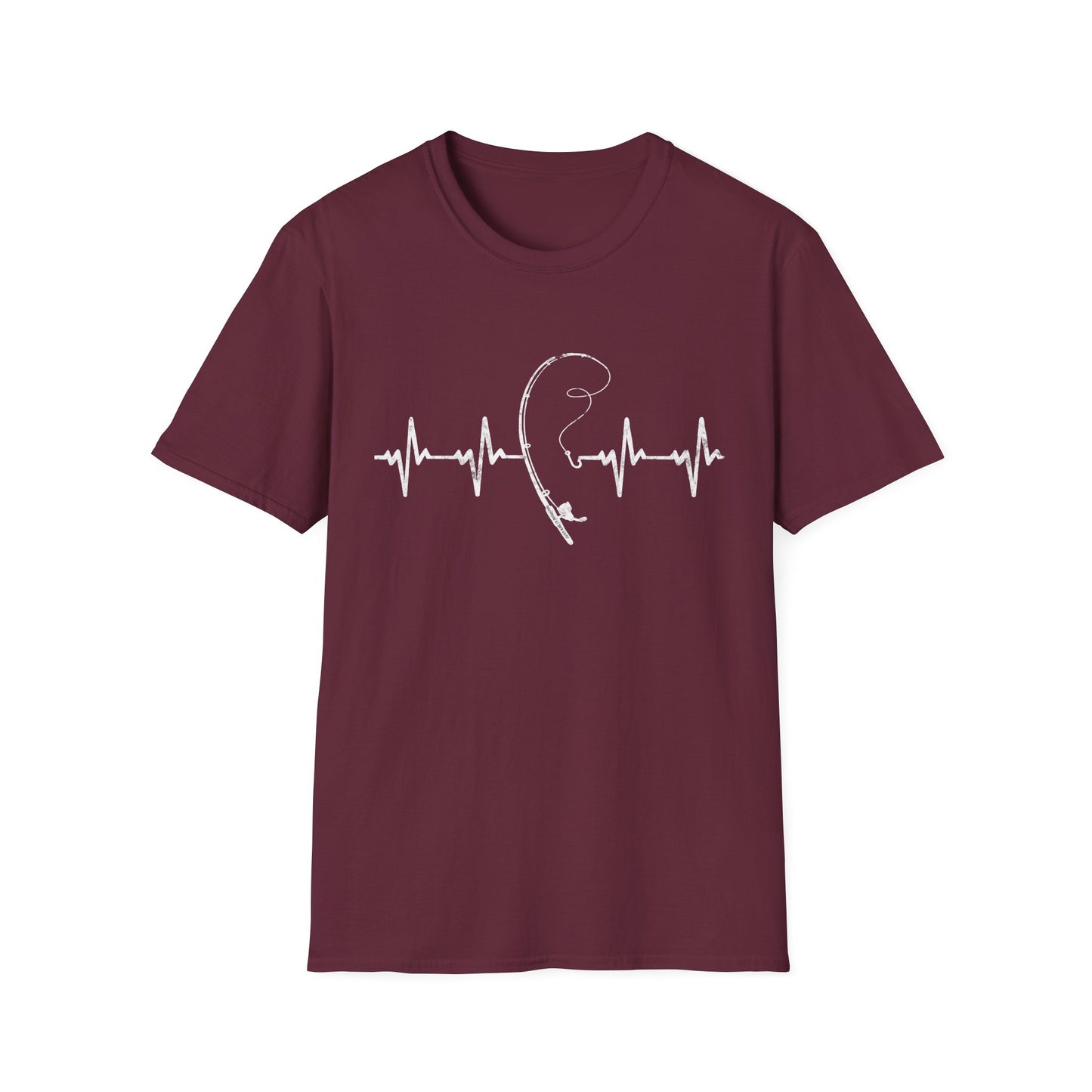 Unisex Fishing Rod Heartbeat Tee