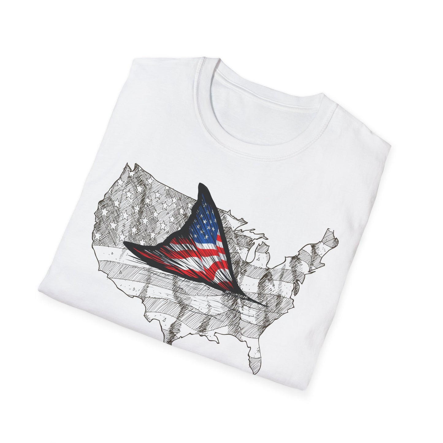 Unisex USA Fish Tail Tee