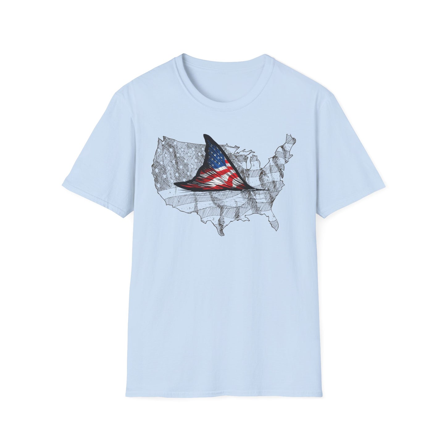 Unisex USA Fish Tail Tee