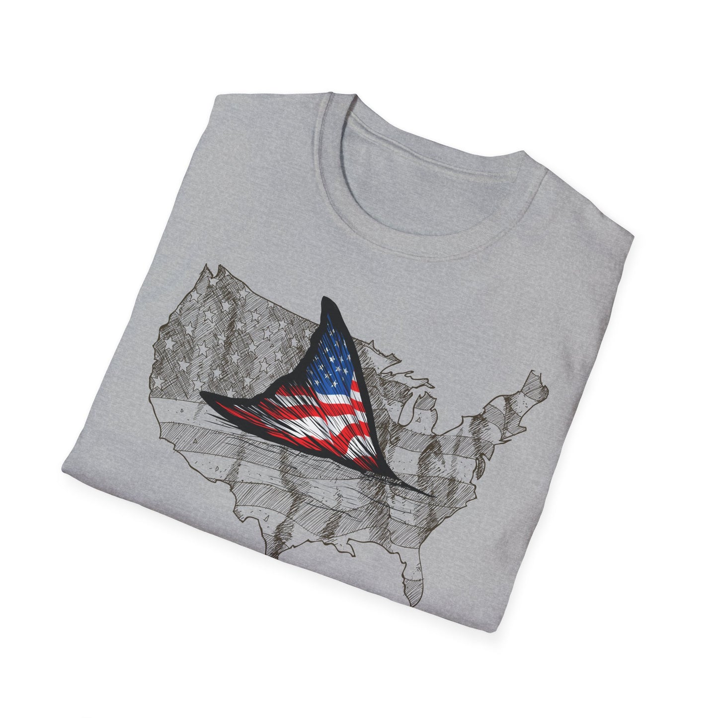 Unisex USA Fish Tail Tee