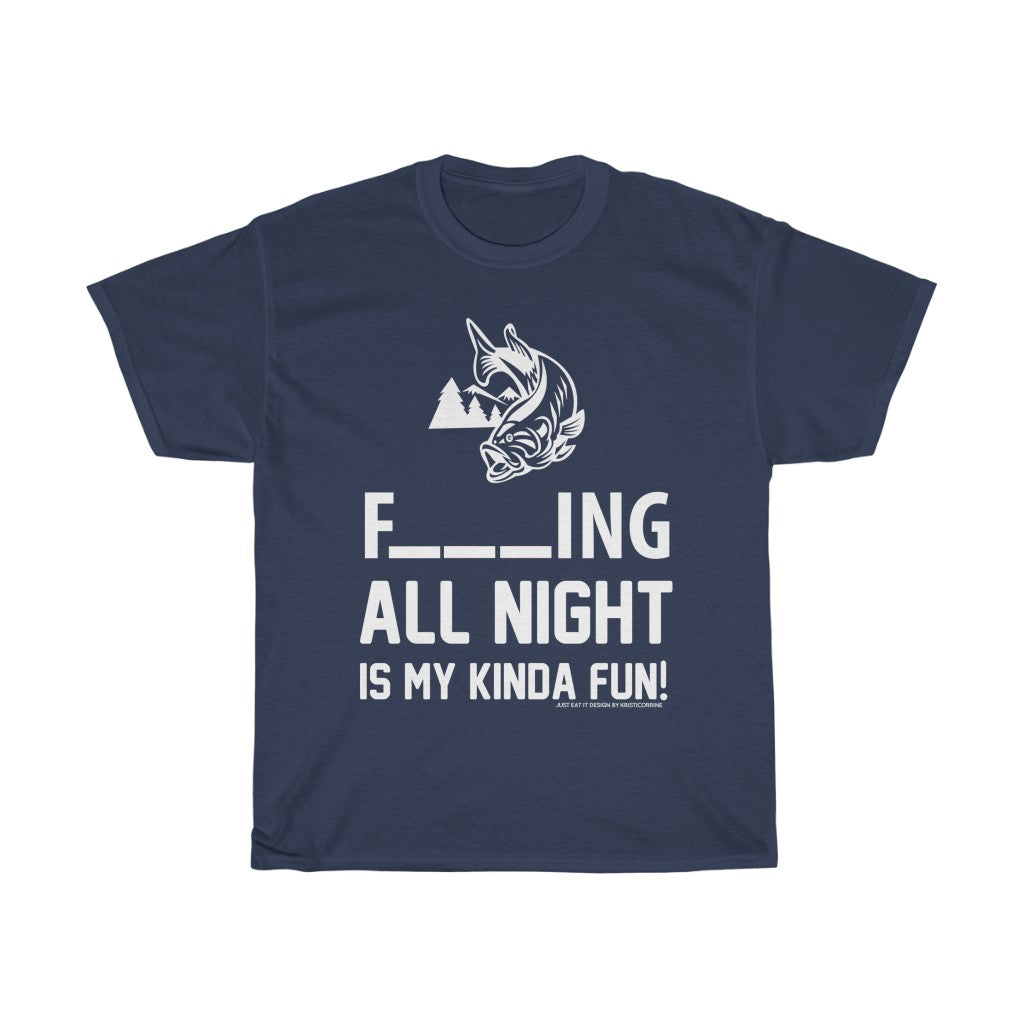 Fishing All Night Fun JEI Unisex Tee